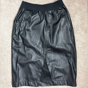 FREE PRESS faux leather skirt with pockets